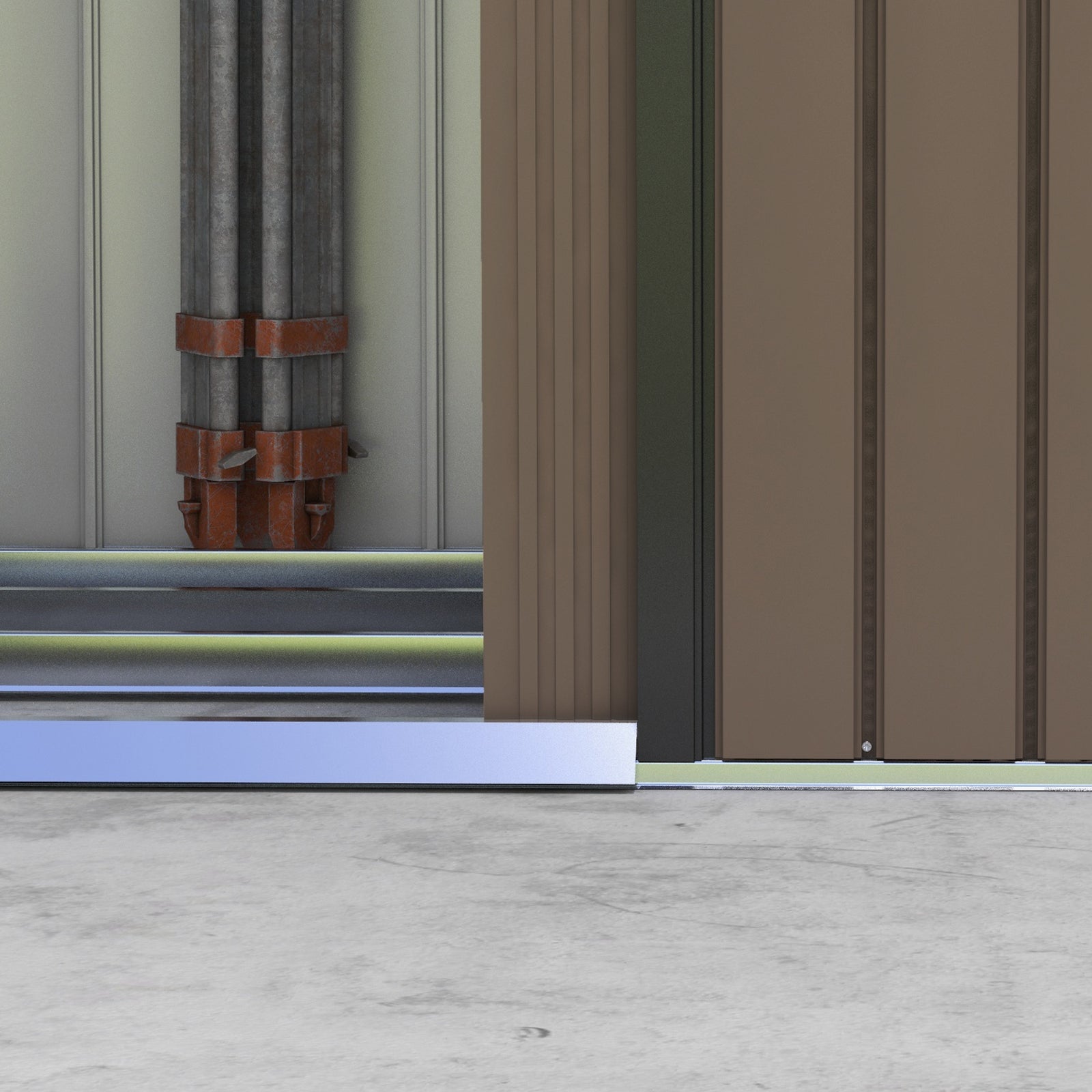 Garden Shed Storage Unit W/locking Door Floor Foundation | Brown