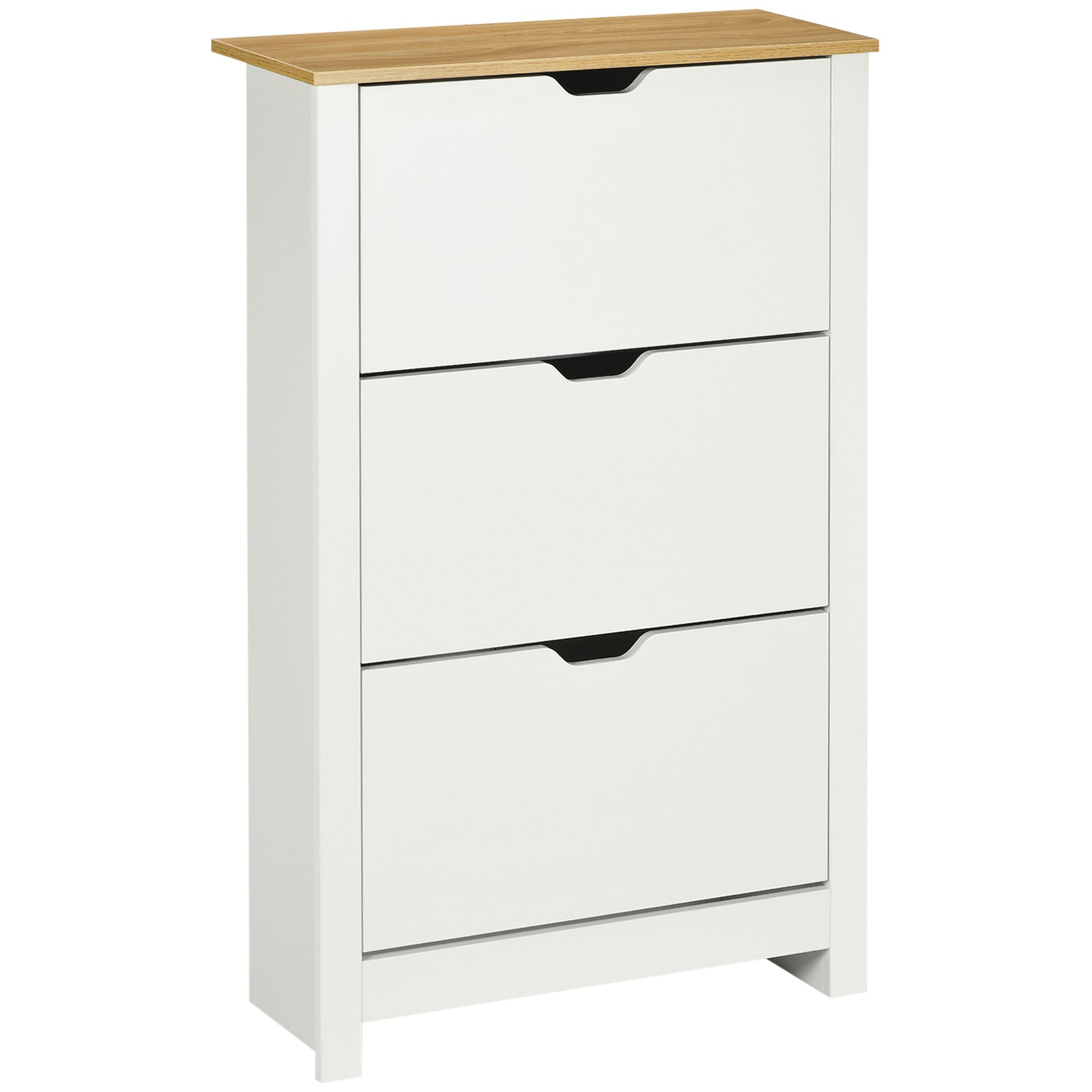12/18 Shoe Storage Cabinet 4/6 Shelves 2/3 Drawers 4 Legs | Large | White