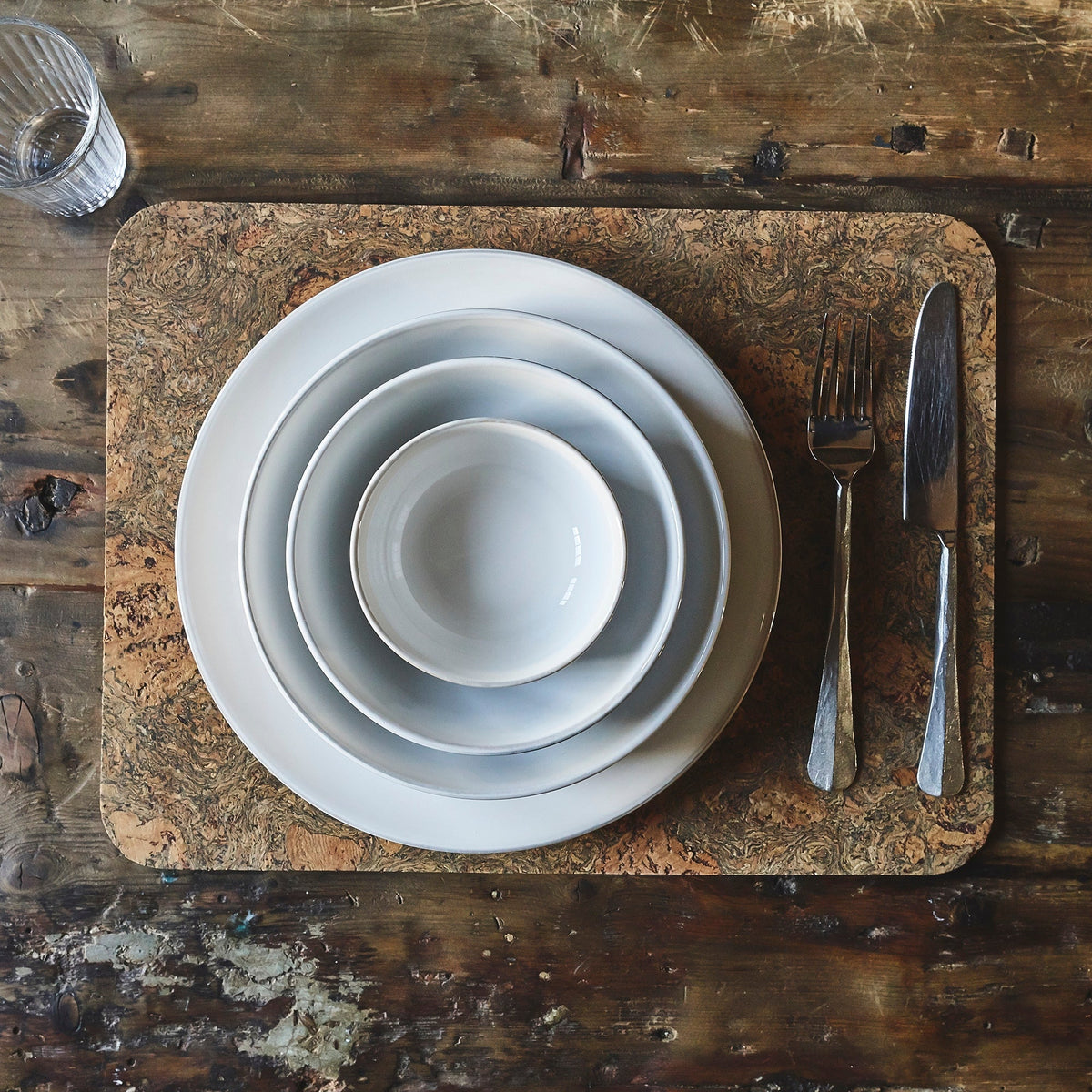 Nordic Stoneware Dinner Set | 24 Piece | White