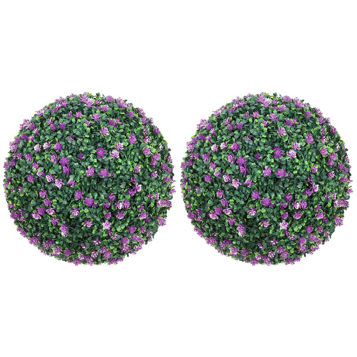 HOMCOM Set Of 2 Artificial Topiary Balls Indoor Outdoor Faux Boxwood Balls