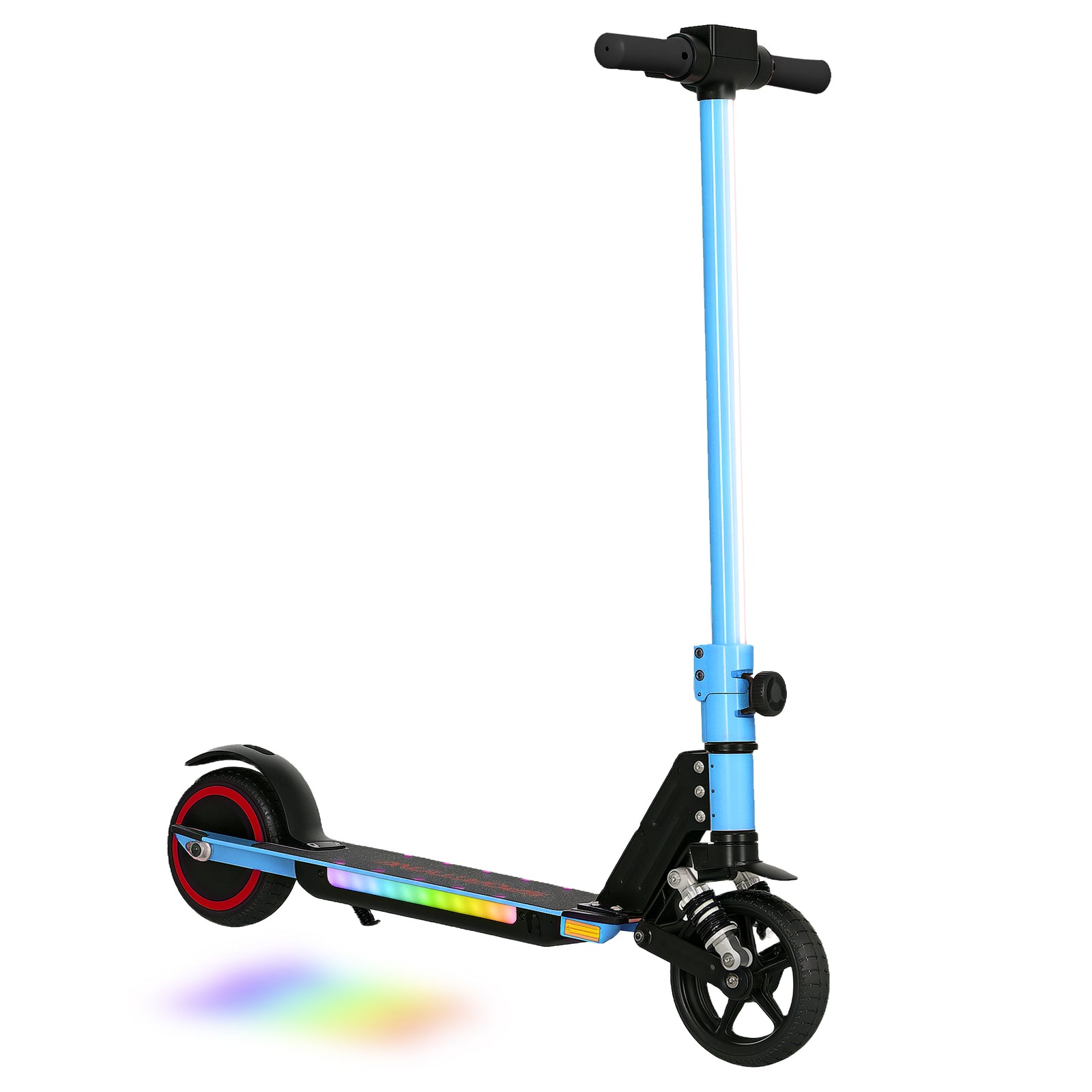 Folding Electric Scooter W/ Led Lights And Display | Blue