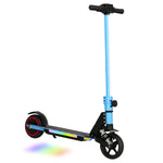 Folding Electric Scooter W/ Led Lights And Display | Blue