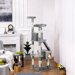 Cat Tree Scratcher Activity Centre, Condo Scratching Post Toy Bed | Gray