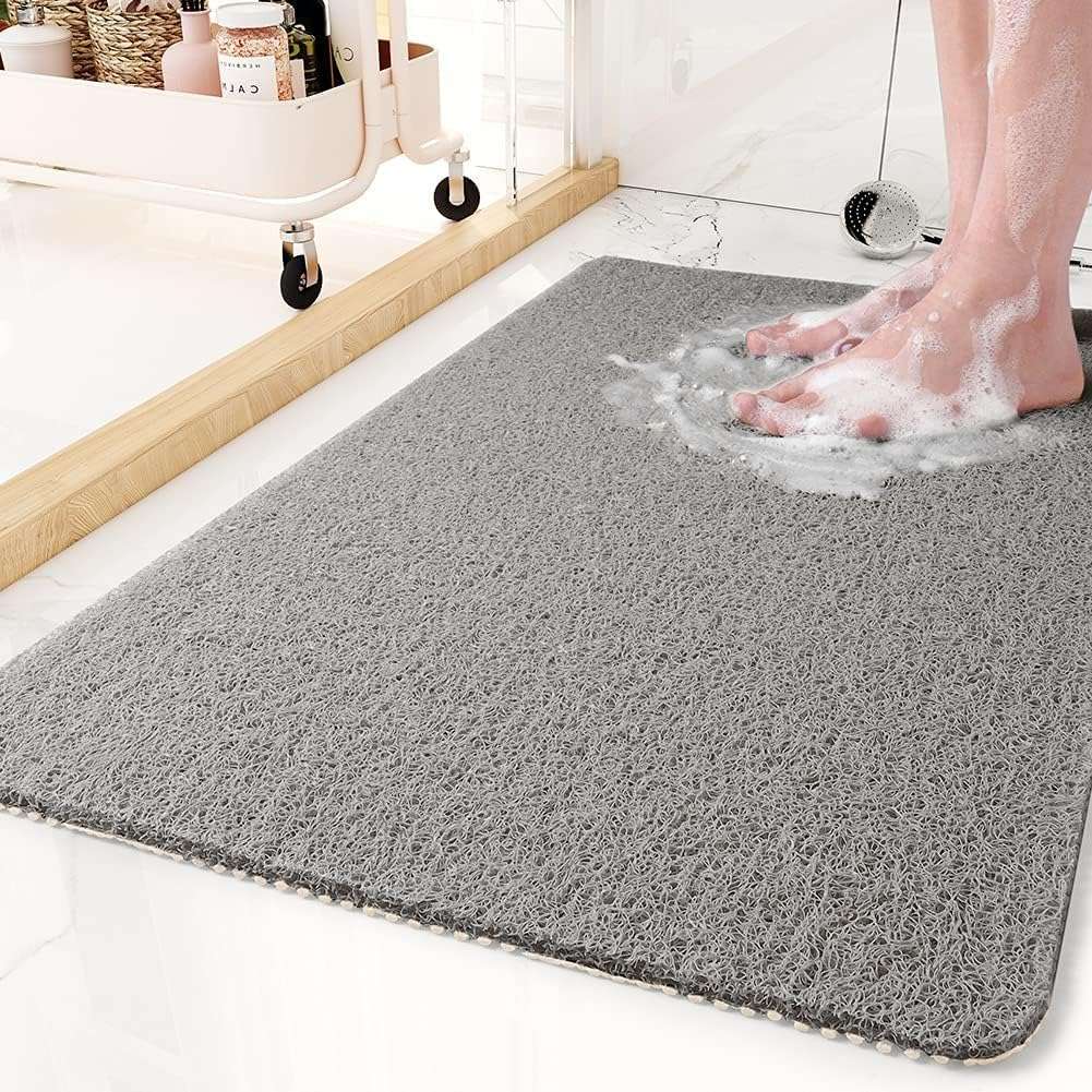 Spaghetti Anti Slip Shower/Bath Mat | 100cm x 40cm | Grey
