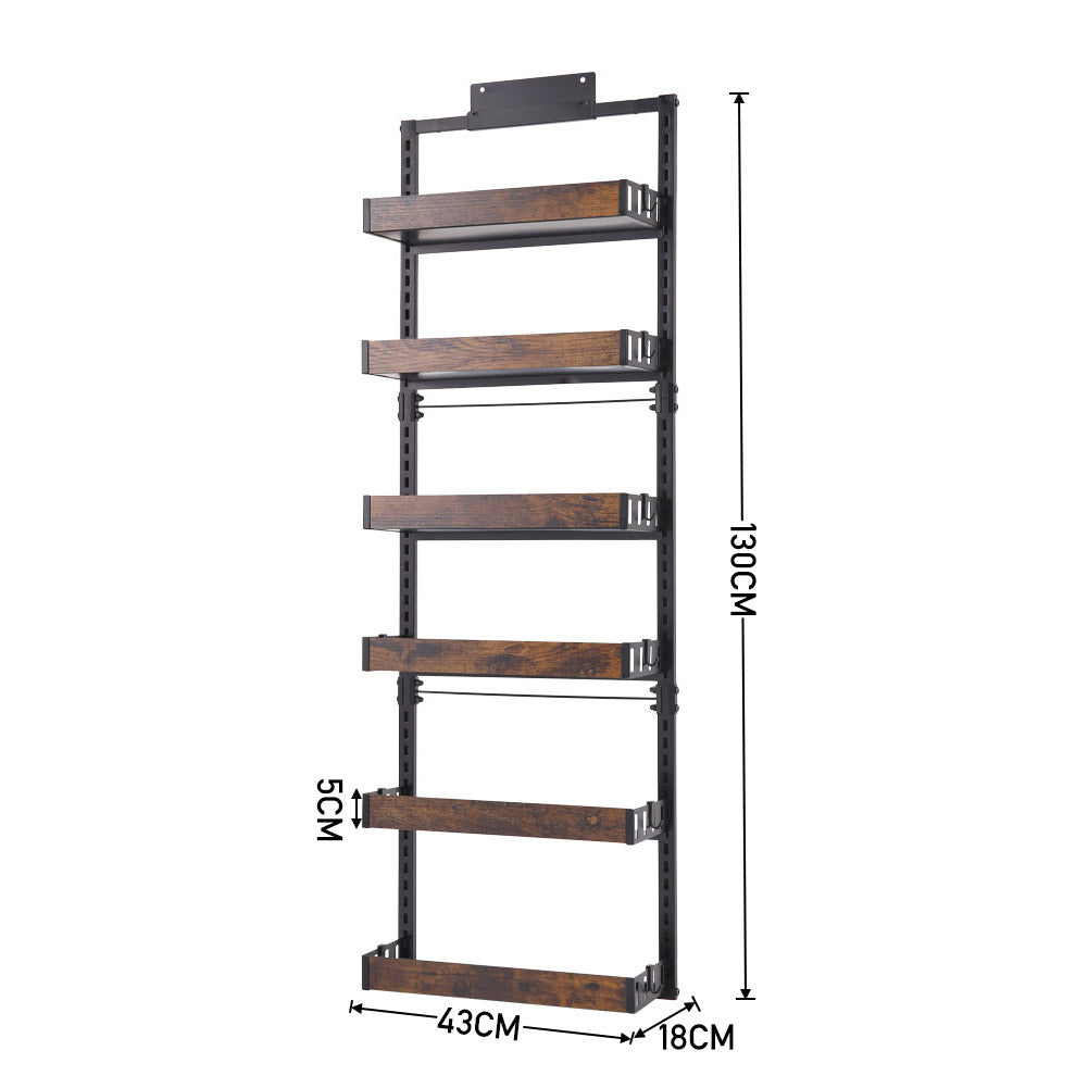 Steel And Wood Over-the-door Kitchen Pantry Organizer