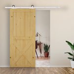 6ft Steel Sliding Barn Door Hardware Track Kit Rail Roller