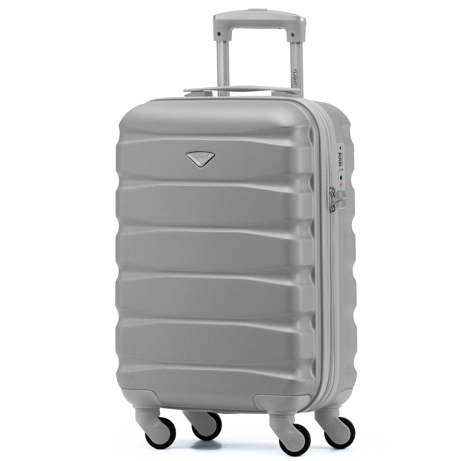 55x35x20cm Lightweight 4 Wheel Cabin Carry On Suitcase Overhead Case Approved For 100+ Airlines With Integrated Tsa Lock | 55 x 35 x 20cm | Silver