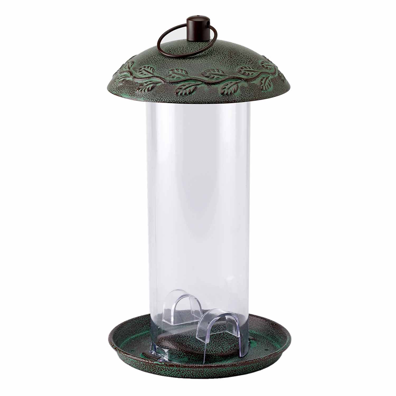 Secret Garden Antique Leaf Seed Feeder | Green