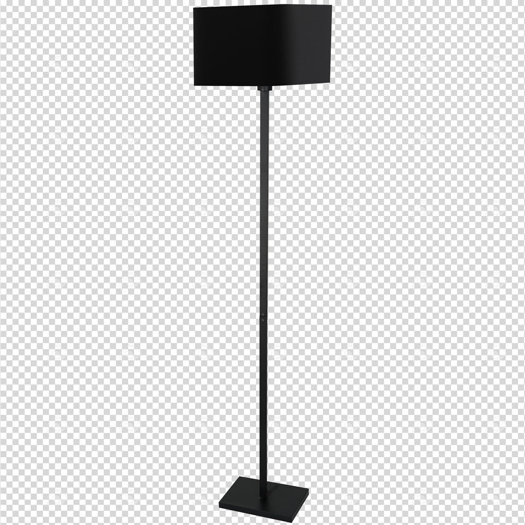 Napoli Floor Lamp Matt Black And Gold Hand Made High Quality Metal And Fabric Construction