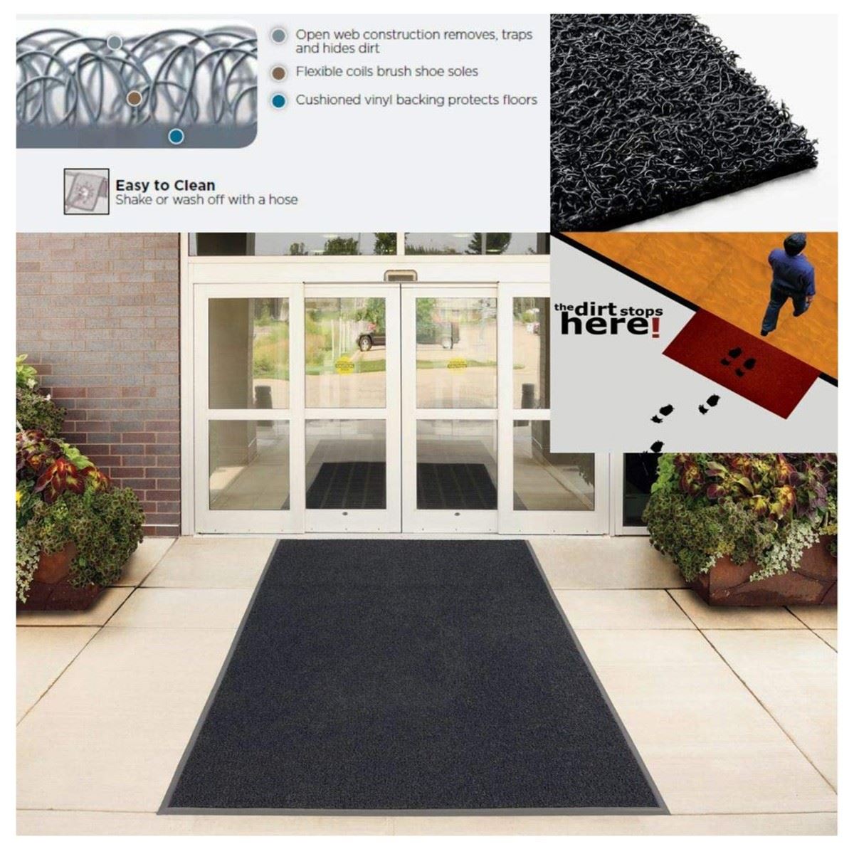 Star Embossed Doormat | Large | Grey