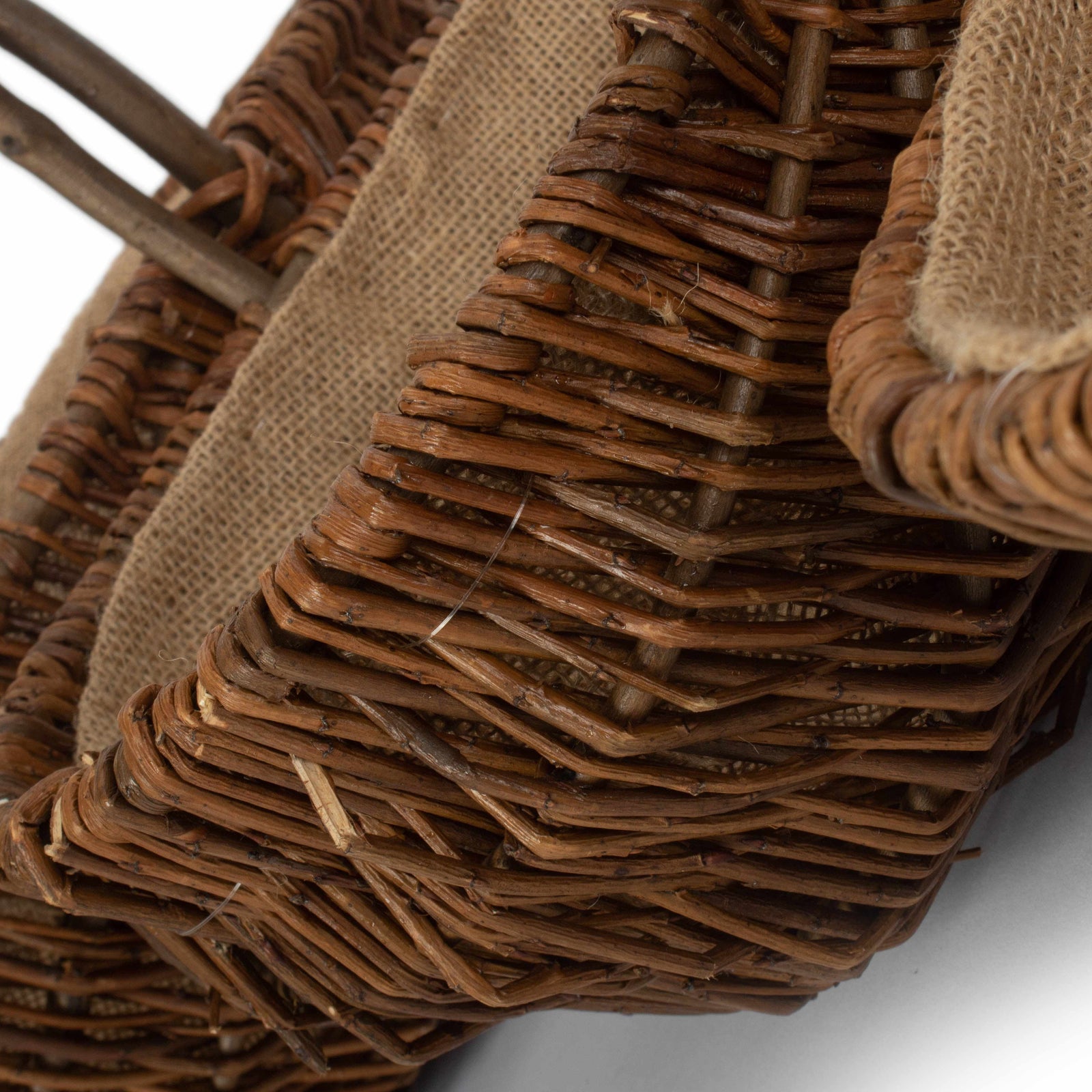 Wicker Oval Unpeeled Willow Garden Trug | Set-of-3 | Brown