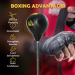 Punching Bag Set With Stand And 4-level Adjustable Height | Black