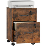 HOMCOM Roll File Cabinet With Drawer, Organiser Letter Size