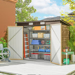 8 X 4ft Metal Garden Storage Shed With Double Doors