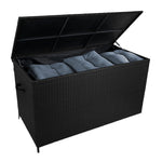 Aluminium Corner Sofa Set With Rattan Storage Box | Anthracite