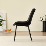 Stylish Miami Dining Table Set With 4 Velvet Amelia Chairs | Black
