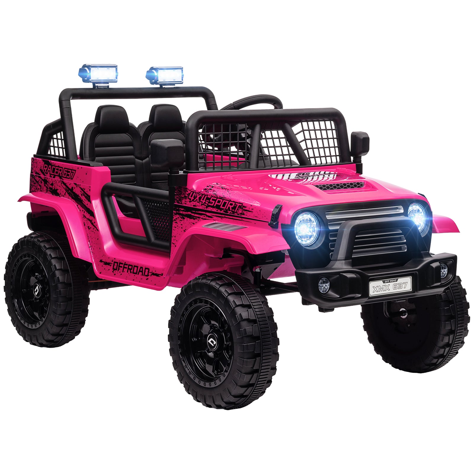 Kids Ride On Car, 12v Electric Truck W/ Suspension | Pink