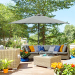 2.8m Patio Umbrella Parasol Outdoor Table Umbrella | Dark Gray