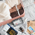 56x45x25cm Hard Cabin Suitcase - Lightweight 2-Wheel ABS Carry On Hand Luggage | Cabin | Rose