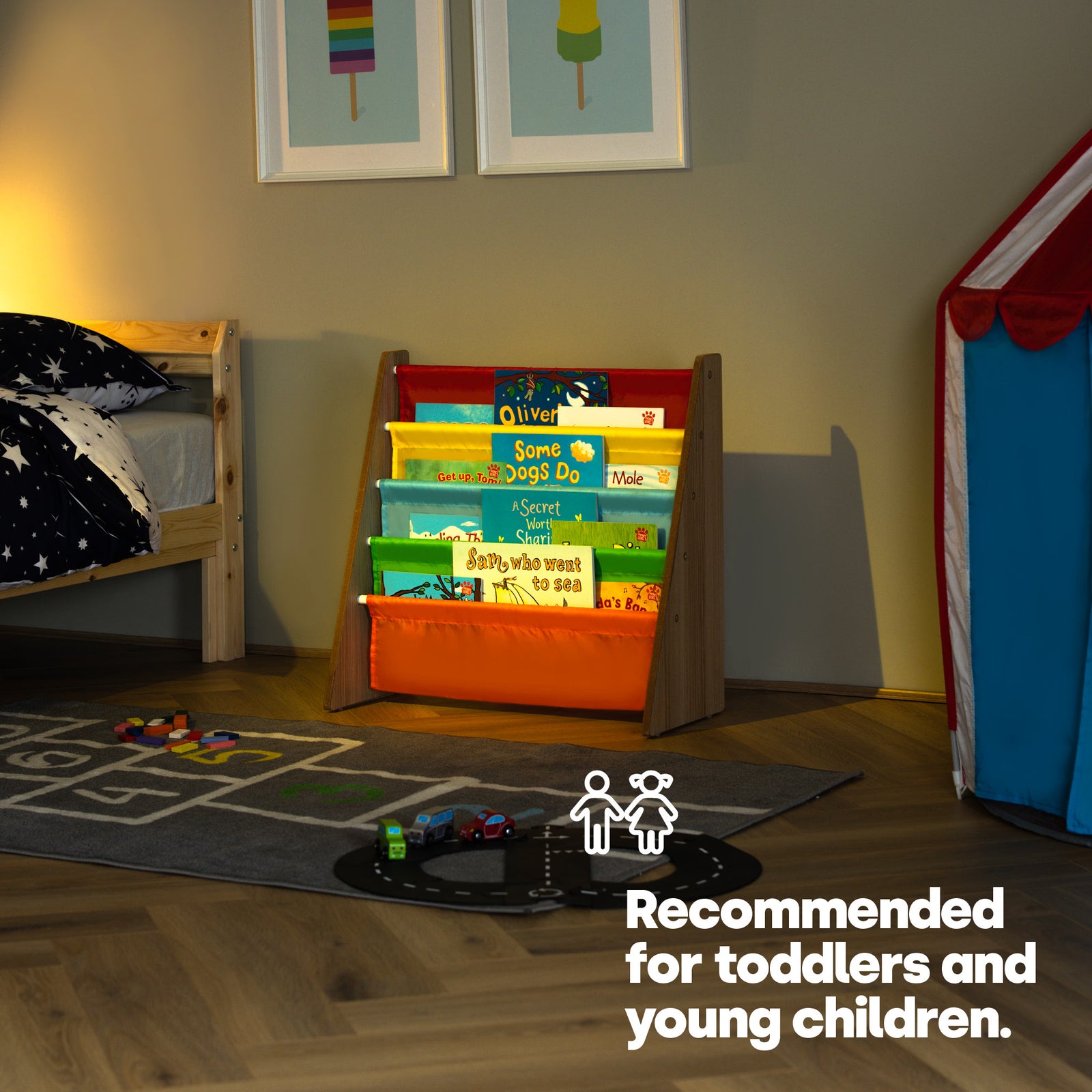 Childrens Bookcase - Rainbow