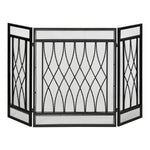 126cm 3 Panel Metal Folding Fireplace Screen Protective