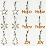 HOMESCAPES Set Of 12 Gold And Silver Christmas Tree Decorations