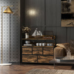 Bedroom Chest Of Drawers 4/5/6/7 Drawer Dresser W/ Shelf | Medium | Brown