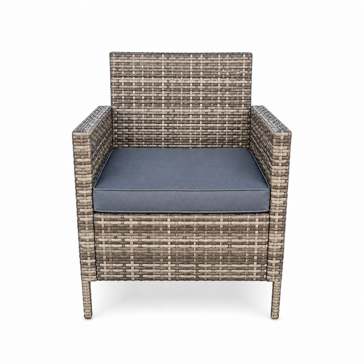 Amazon Rattan Fire Pit Dining Set - Round Table With Chairs | 4 Chairs | Grey