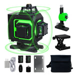 Laser Level 4d 16 Line 360° Green Self -leveling With Remote Tripod | Green