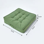 Cotton Armchair Booster Cushion | 50cm x 50cm | Forest Green