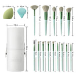 Professional Makeup Brush Set 14 Pcs For Foundation Powder Concealers Eye Shadows Blush