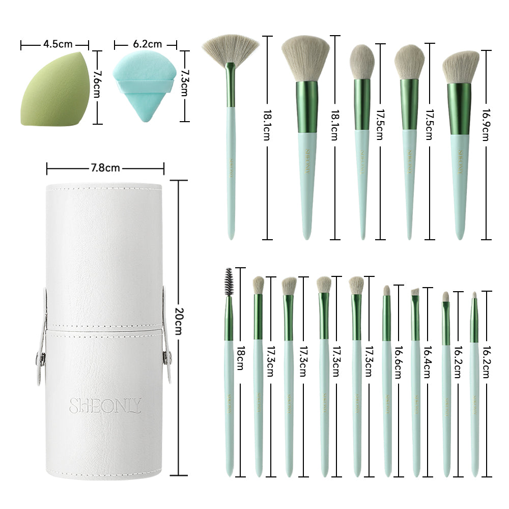 Professional Makeup Brush Set 14 Pcs For Foundation Powder Concealers Eye Shadows Blush