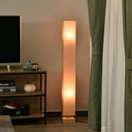 120cm Tall Linen Floor Lamp Wood Base Steel Frame Stylish