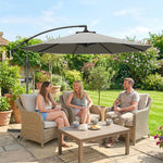 3(m) Banana Parasol Cantilever Umbrella Garden | Light Grey