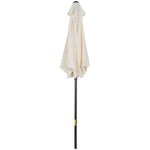 2m Parasol Patio Umbrella With 6 Ribs | Cream
