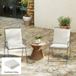 2pcs Garden Chair Cushions, Waterproof Seat Pads | Cream