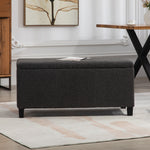 Sherman Boucle Fabric Storage Ottoman - Dark Grey | Dark Gray
