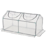 Mini Greenhouse W/ 2 Windows - Pe Cover | White