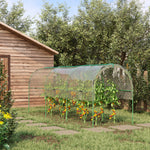 Tomato Greenhouse With Hoops, Stakes And Ropes