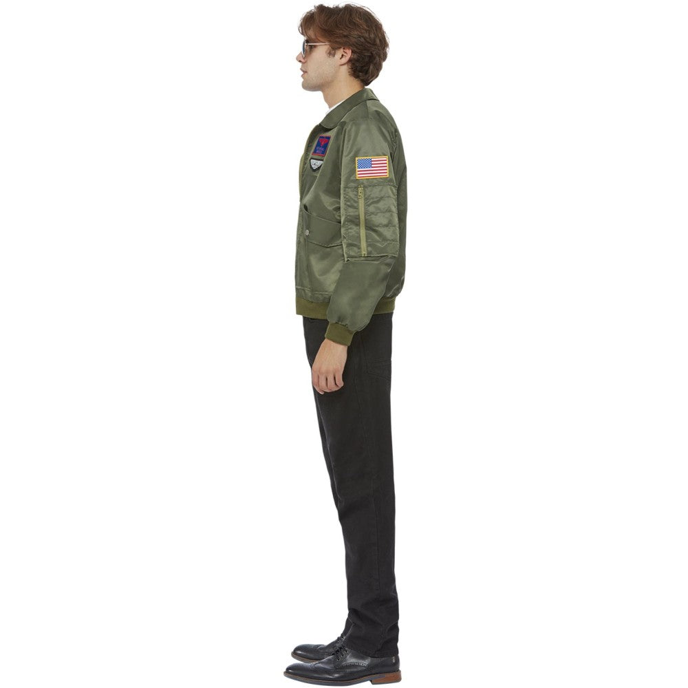 Top Gun Maverick Bomber Jacket, Green | Large