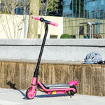 Electric Scooter For 6-14 With Dual Brakes & Colourful Light | Pink