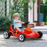 6v Electric Go Kart W/ Music, Light, Horn, For 3-5 Years | Red