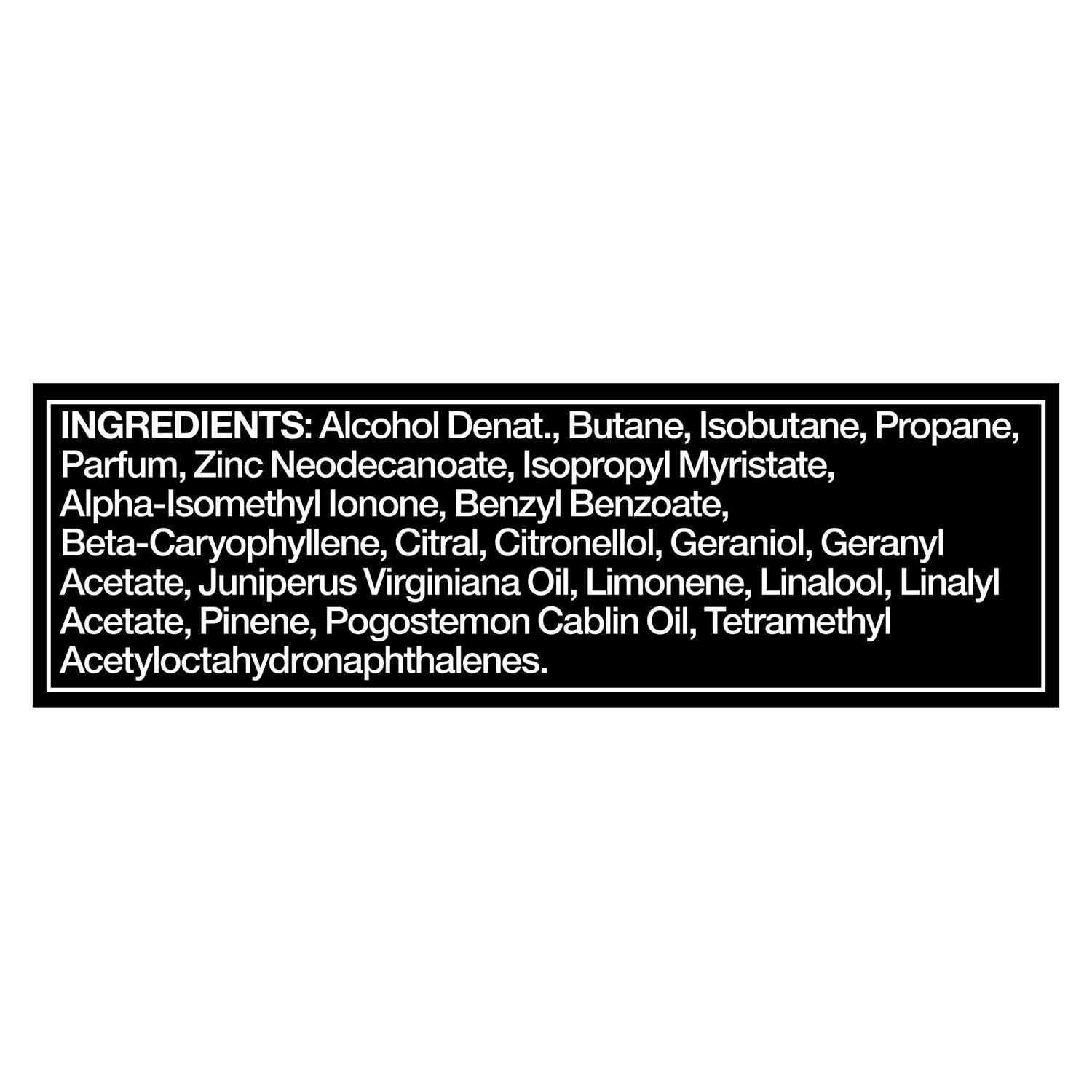XL Black 48H Fresh Frozen Pear & Cedarwood Scent Body Spray Deo, 200ml