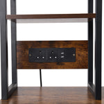 Multifunctional Kitchen Bakers Rack Storage Shelf With Power Sockets