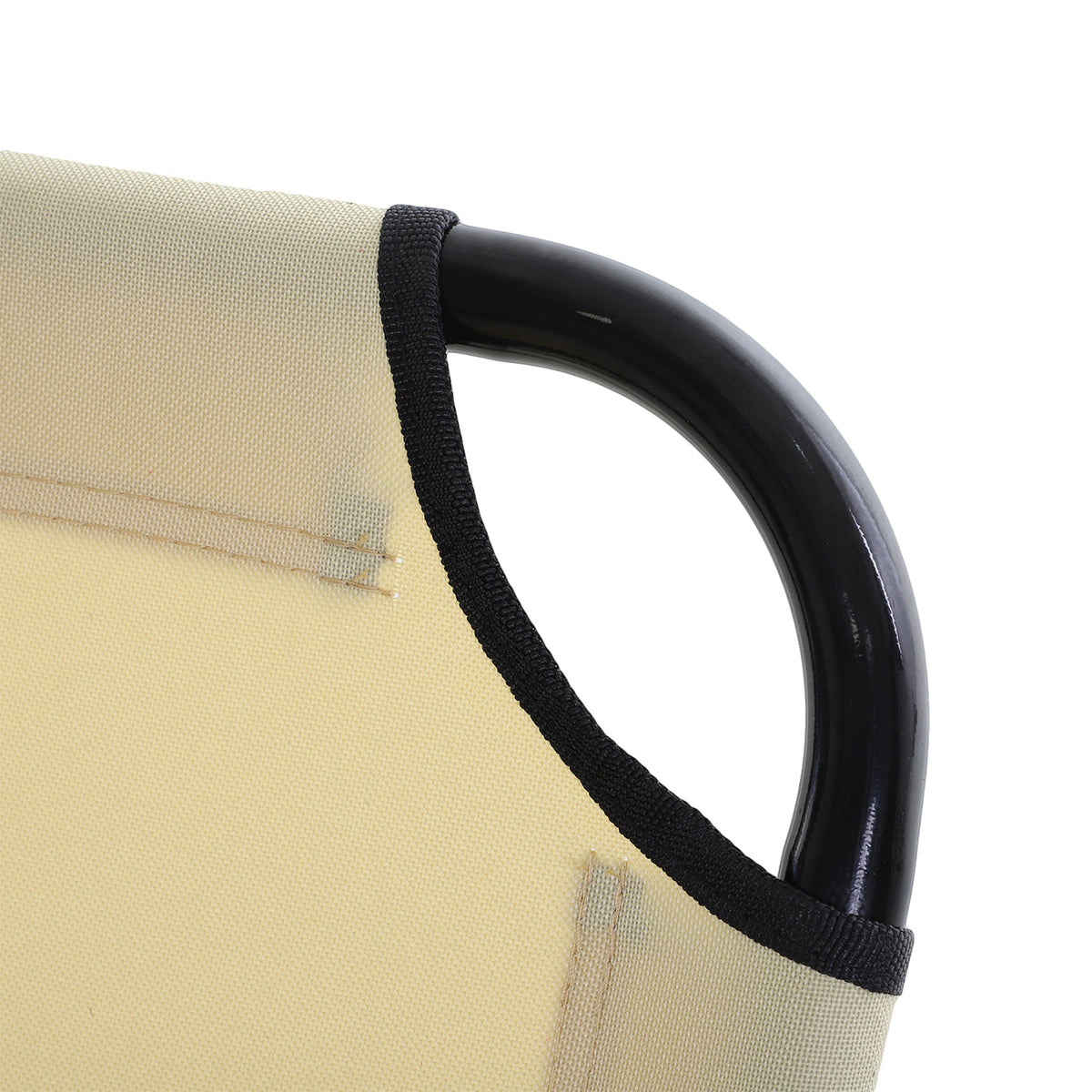 Portable Folding Lounger W/ Adjustable Back | Set of 1 | Beige