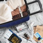 40x20x25cm Hard Case Cabin Suitcase Ryanair Free Approved Carry On | Cabin | Navy Blue