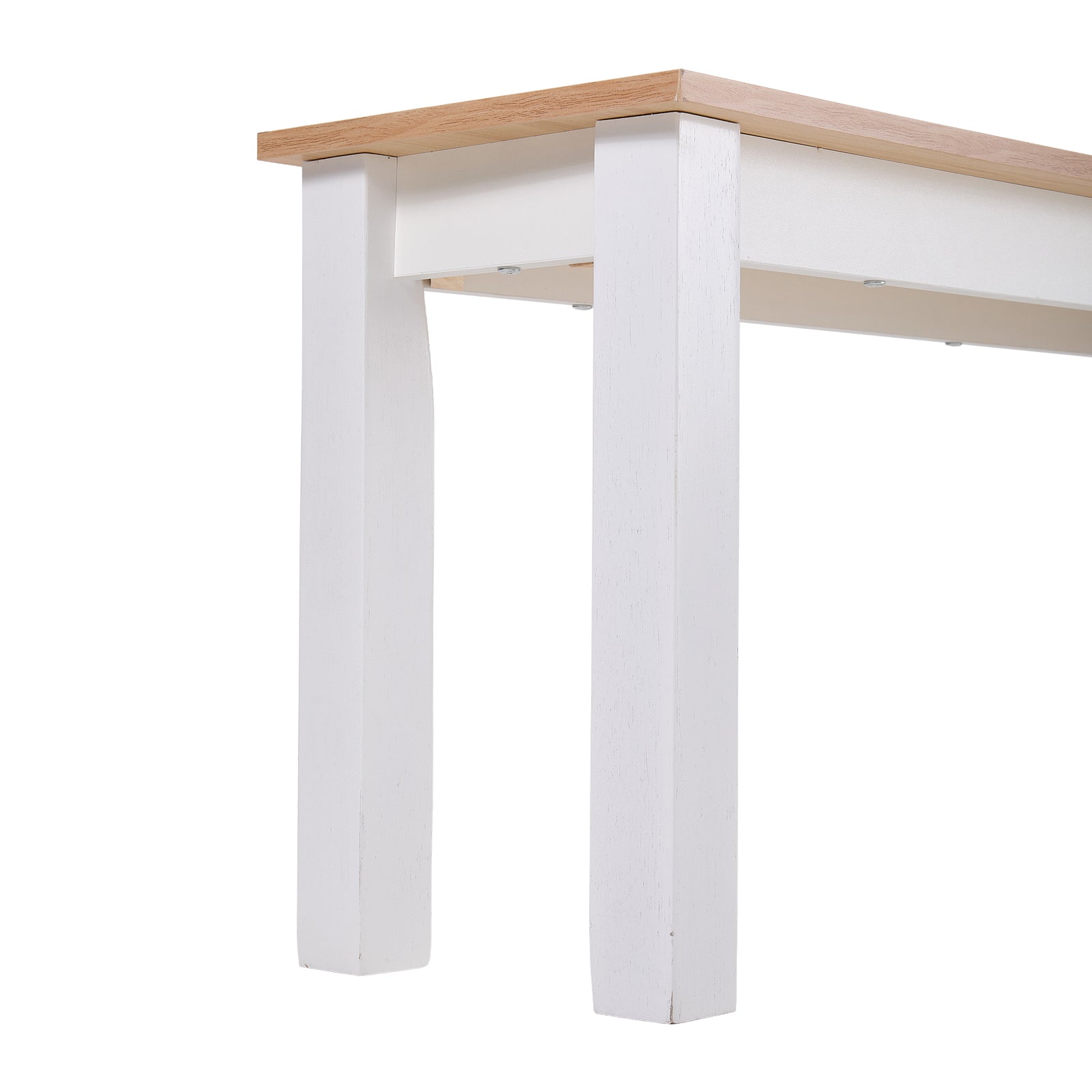 Versatile Wooden Bench | One Size | Natural & White