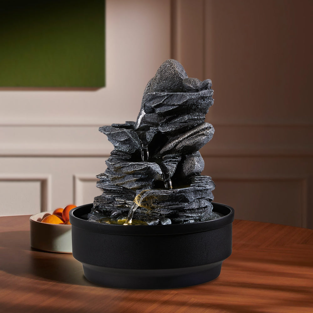 Tabletop Water Fountain Rockery Decor