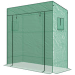 Lean-to Tomato Growhouse W/ Roll-up Door | Green