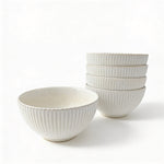 Reactive Cream Glaze Dinnerware Cereal Bowl Set 15cm | Set of 4 | Cream
